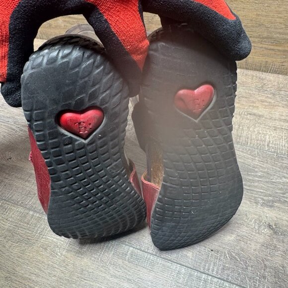 Think Mizzi Red Leather Slip On Sandals Women's Size EU 38 - Picture 4 of 6